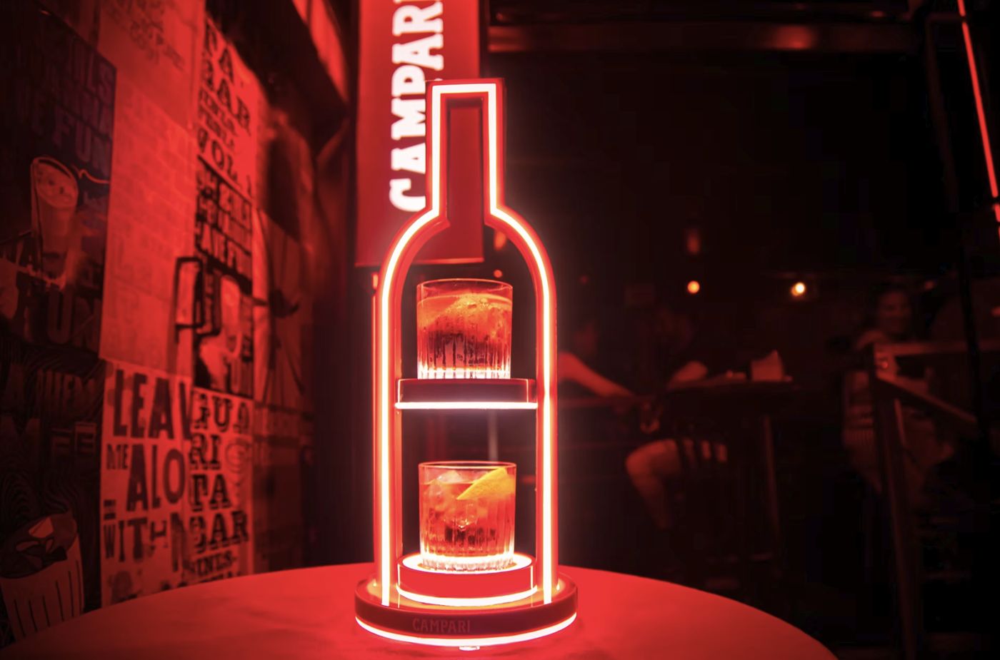 Campari Negroni serving display
