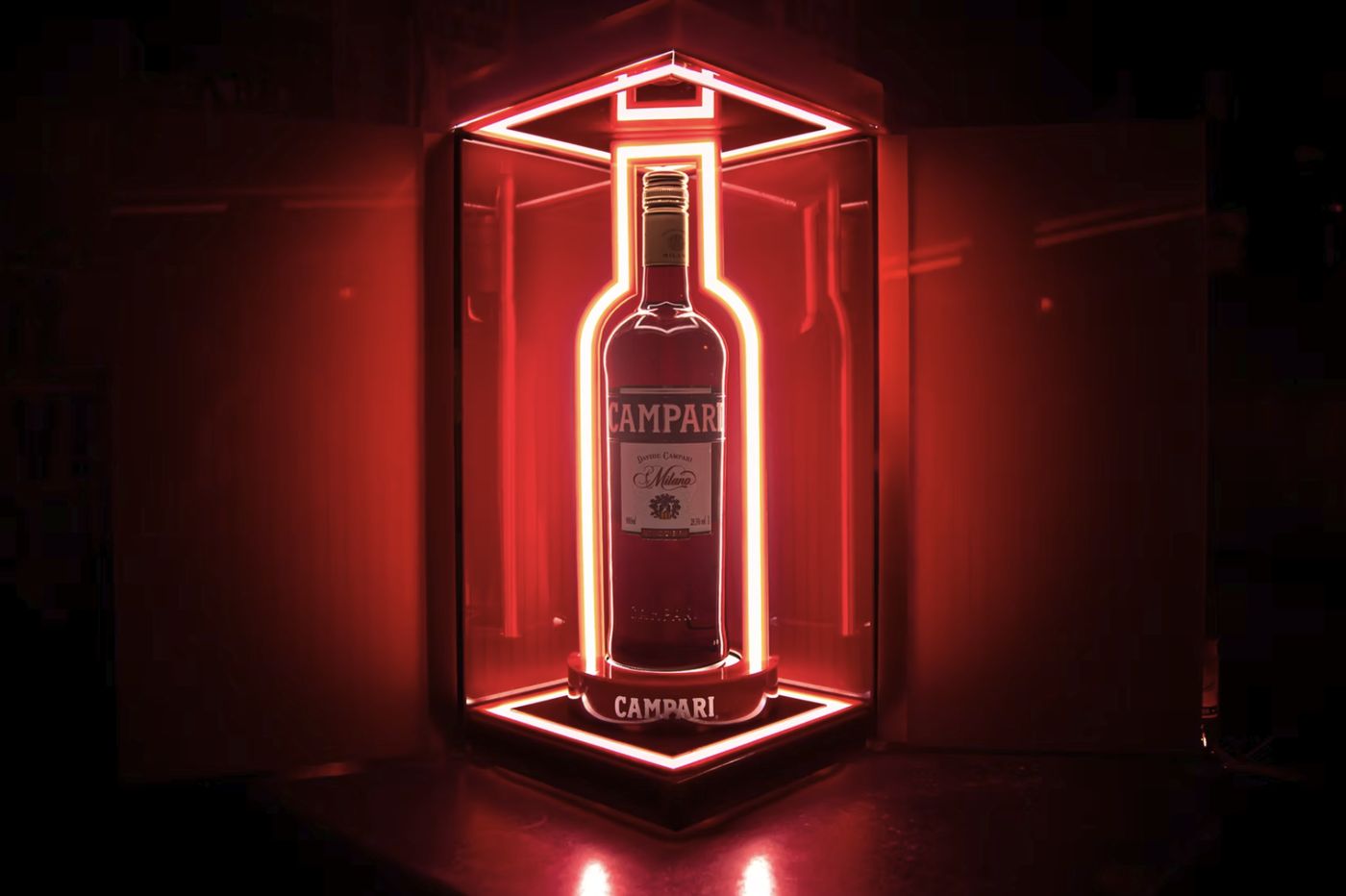 Campari illuminated product display
