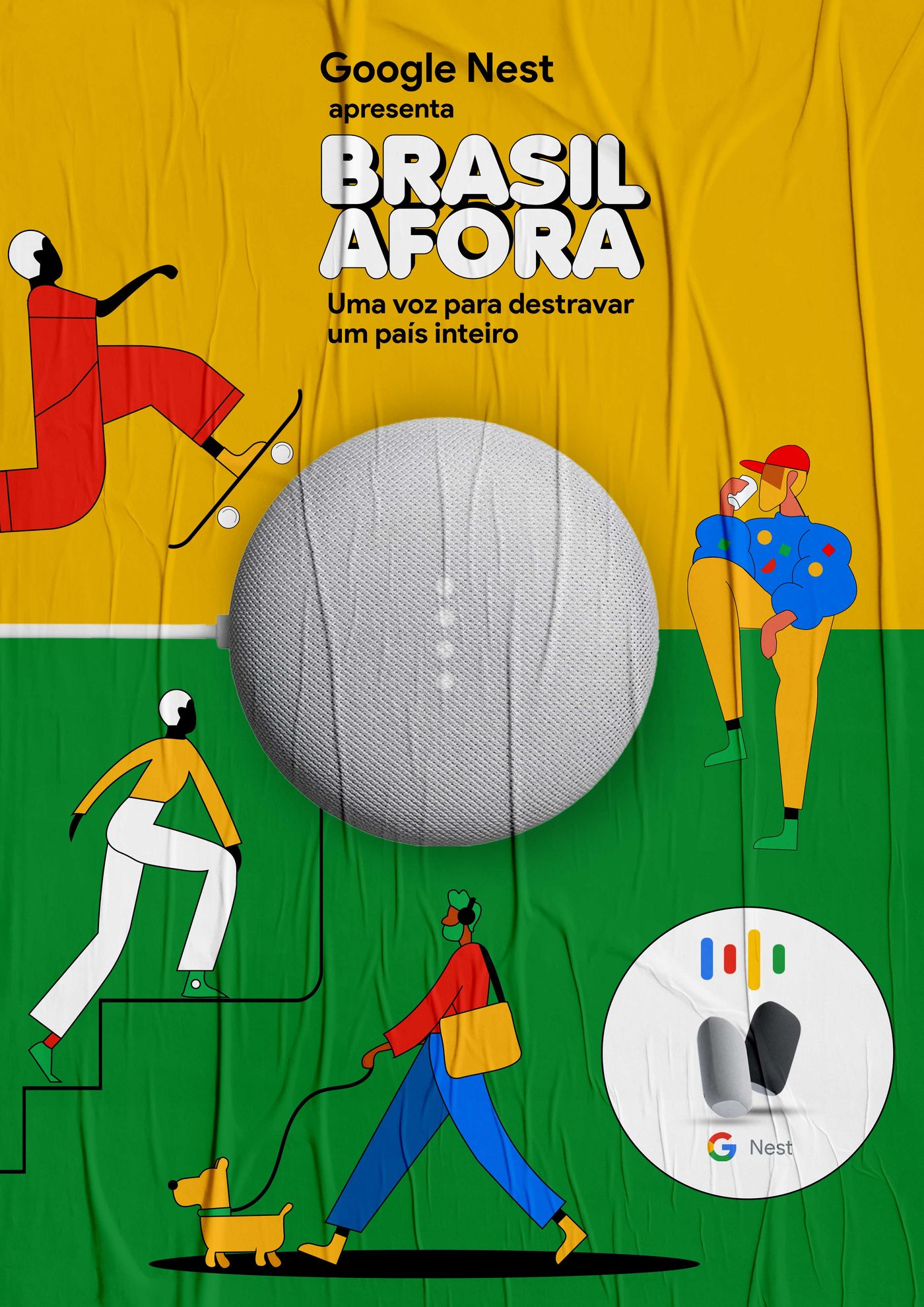 Google Nest Brasil Afora campaign poster