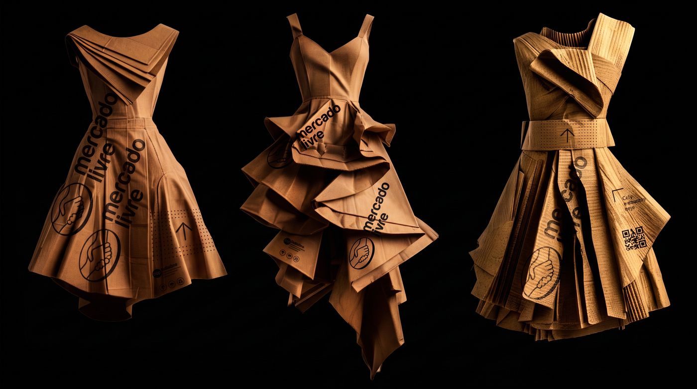 Cardboard fashion dresses